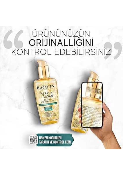 Keratin &amp; Argan Onarıcı Saç Bakım Yağı 150 ml - Yıpranmış ve Hasar Görmüş Saçlar modelleri