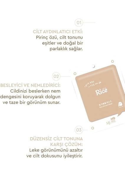 On Rice Extract Mask - Pirinç Özlü Yüz Maskesi 10'lu fiyatları