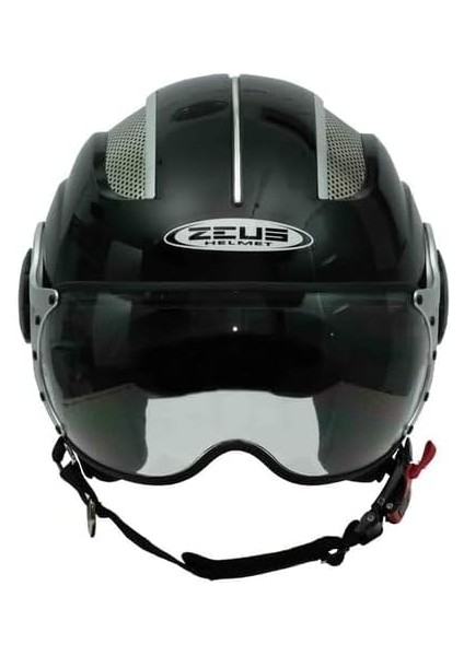 ZS-218A Motosiklet Kaskı Açık Kask Black M