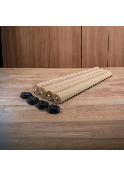 4 Adet Ahşap Mobilya Ayağı 50 cm Dereceli Aparatlı Sehpa Zigon Orta Masa Puf Tabure Ayakları M8 modelleri