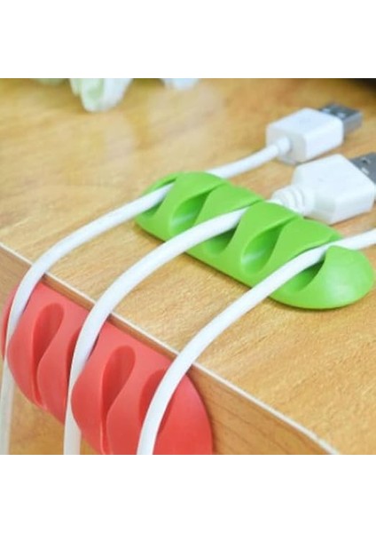 Home 3 Adet 5 Kanallı Kablo Tutucu Sabitleyici Kablo Sabitleyici Mouse Kablosu, Şarj Kablosu fırsatları