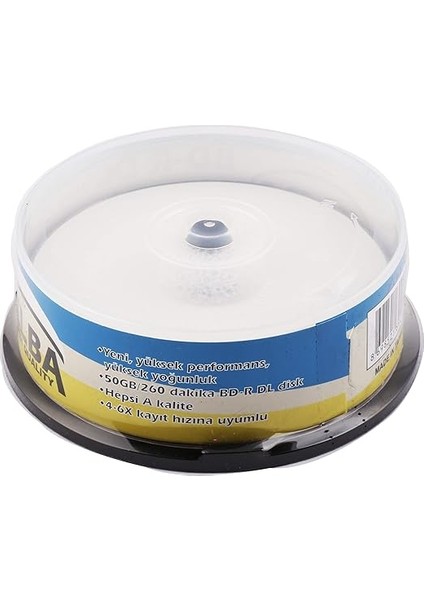 Blu-Ray Bd-R 6 x 50GB 15Lİ Cake Box Prıntable fiyatları