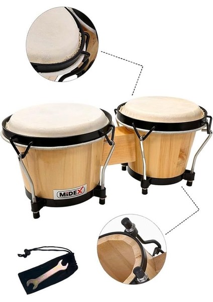 BG-210 Naturel Bongo Siam Meşesi Doğal Deri