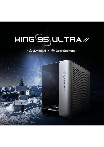 x Gear Seeker, King 95 Ultra Çift Odacıklı Atx Oyun Kasası, Yüksek Hava Akışı, Alüminyum G/ç Paneli, Sağlam Kavisli Temperli Cam Ön, Altı Argb Fan Önceden Takılmış, Uzay Grisi fiyatları