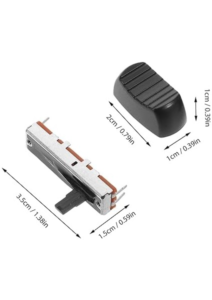 35MM Mikser Potansiyometre Sürgülü Düğmeler - 5 Set Mikser Konsolu Için Sürgülü Potansiyometre Ses Düğmeleri Yedek Parçalar fiyatları