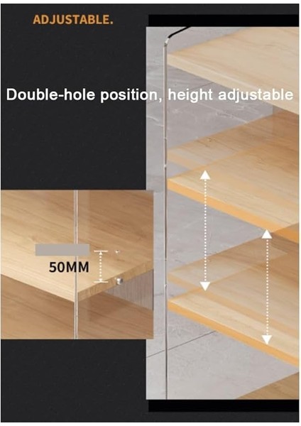 Akrilik Ses Rafı - Oyun Konsolları Kayıt Oyuncuları ve Hifi Depolama Için 3/4 Katmanlı Av Medya Standı - Koyu Siyah (40X52.2X79.4CM) modelleri