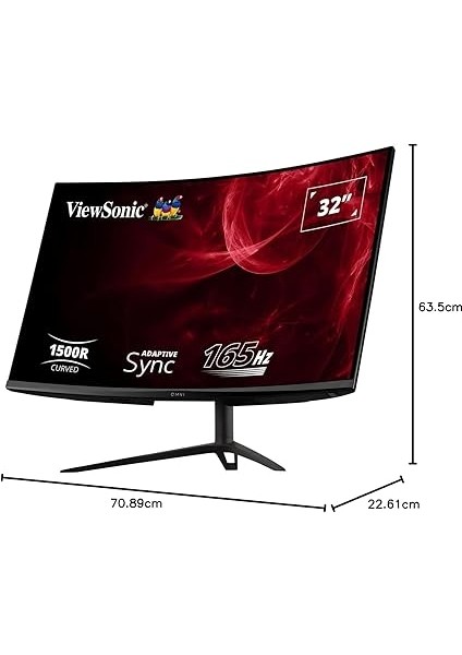 32" VX3218-PC-MHDJ Fullhd 1ms 165HZ Amd Freesync Premıum Curve Pivot Gamıng Monıtor fırsatları