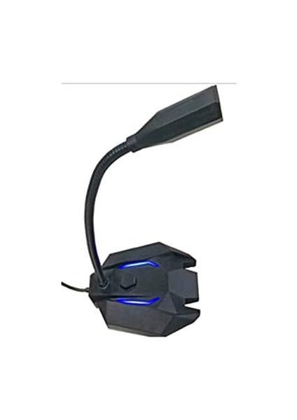 SN-110M Siyah LED Işıklı USB Gaming Oyuncu Masaüstü Mikrofon