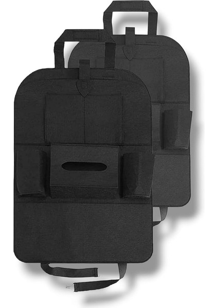 Araç Içi Koltuk Arkası Düzenleyici, Koruyucu Eşya Düzenleyici Oto Koltuk Arkalığı Organizer, Araba Organizer(2 Paket Siyah)