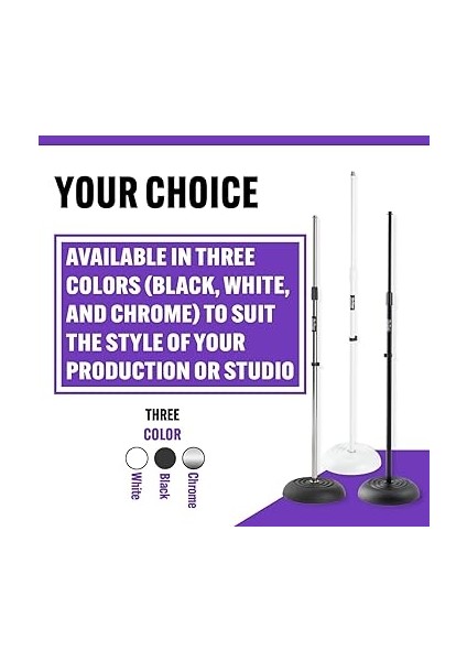 Stage Stands MS7201B Round Base Mikrofon Standı - Siyah fırsatları