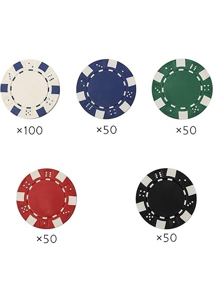 Poker Kılıfı, Lazer Poker Chips Poker 12 Gram, 2 Kart, Bayi, Küçük Kör, Büyük Kör Düğmeler ve 5 Zar, Alüminyum Kılıflı (300 Cips) modelleri