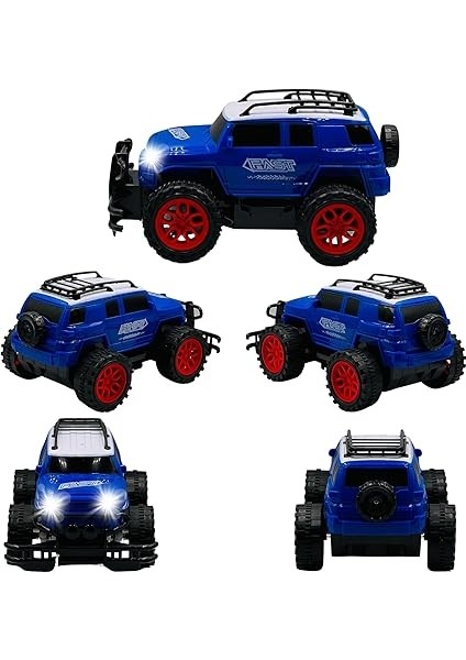 Uzaktan Kumandalı Pilli Full Fonksiyon Işıklı Drift Atabilen Offroad Yüksek Teker Araba Jeep, Kutulu ve Dayanıklı Malzeme (Mavi-Beyaz) indirimleri