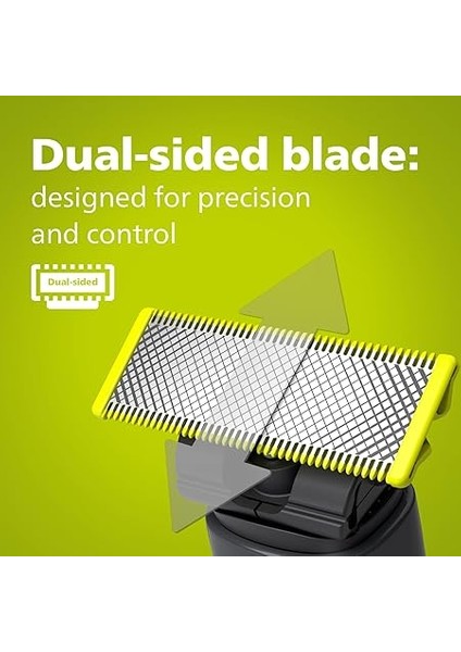 Oneblade QP2824/10 Yüz ve Vücut Hibrit Tıraş Makinesi, Misket Limonu Yeşili, Kömür Grisi fırsatları
