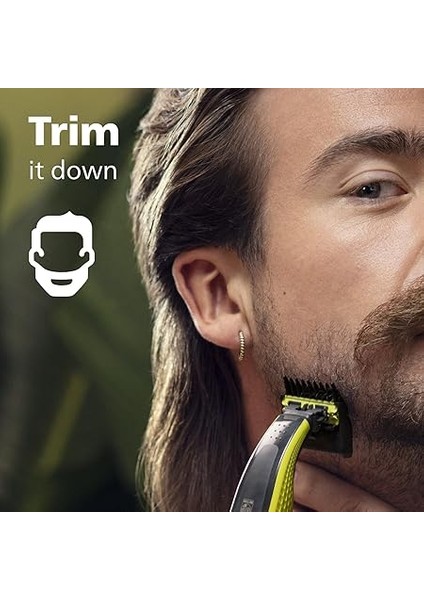 Oneblade QP2824/10 Yüz ve Vücut Hibrit Tıraş Makinesi, Misket Limonu Yeşili, Kömür Grisi indirimleri