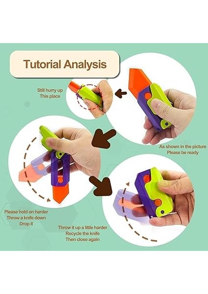 Fidget Toys Anti-Stres Bıçağı Rengi Seçin (Beyaz/mavi) modelleri