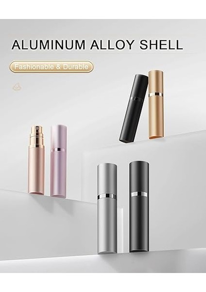 Parfüm Spreyi, Doldurulabilir, Boş Seyahat Parfüm Spreyi, 5 ml Mini Taşınabilir Sprey Şişesi, Seyahat Için Cep Püskürtücü (5 Ml, Siyah-02) fiyatları