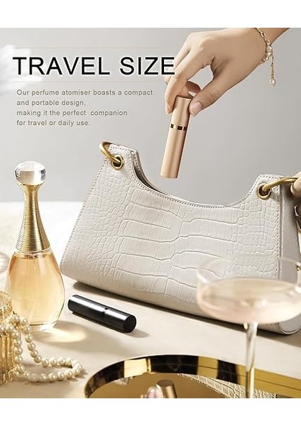 Parfüm Spreyi, Doldurulabilir, Boş Seyahat Parfüm Spreyi, 5 ml Mini Taşınabilir Sprey Şişesi, Seyahat Için Cep Püskürtücü (5 Ml, Siyah-02) indirimleri