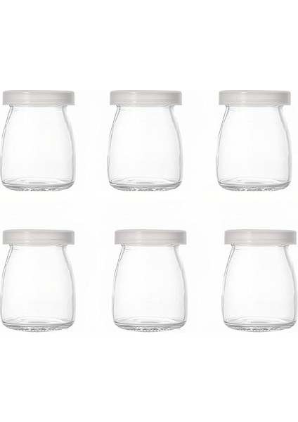 Adet 100 ml Puding Yoğurt Tenceresi, Kapaklı Küçük Kavanozlar, Kapaklı Mini Cam Şişeler