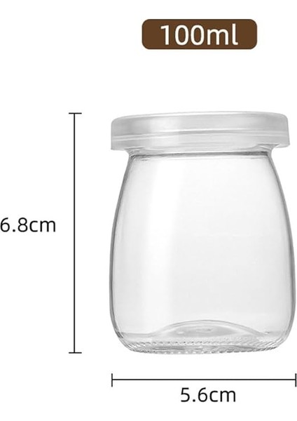 Adet 100 ml Puding Yoğurt Tenceresi, Kapaklı Küçük Kavanozlar, Kapaklı Mini Cam Şişeler fiyatları