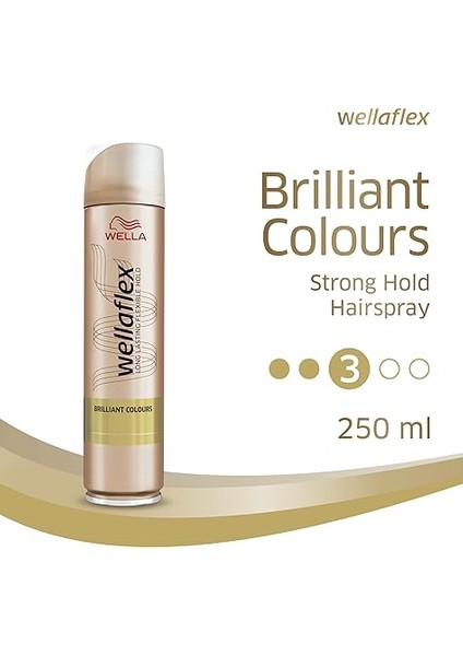 Wellaflex Brilliant Colors Güçlü Tutuş Saç Spreyi 250 Mililitre fiyatları
