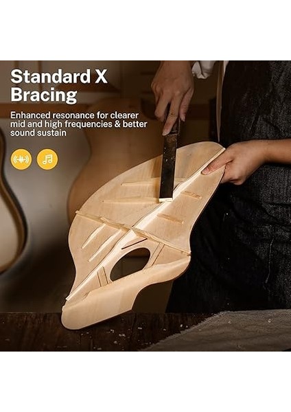 Dag-1c Cutaway Akustik Gitar Seti (Natural) modelleri