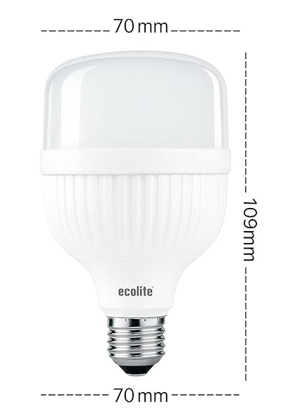18W Jumbo LED Ampul, 3000K Sarı Işık, 1600 Lümen, 104W Eşdeğer, E27 Duy, 220V, Dimmer Uyumsuz, F Enerji Sınıfı fiyatları