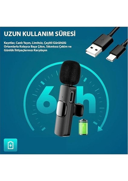 K9 T1 Type C Wireless (Kablosuz) Ergonomik Tak Çalıştır Android Telefon Tablet Ipad Yaka Mikrofonu fırsatları