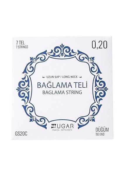 Music Baglama Saz Telleri Ugar Instruments Türkiye Uzun Boyunlu Kısa Boyunlu Elektro ve Yunan Bağlamadaki Teller (Uzun Boyunlu Bağlama (GS20C)) modelleri