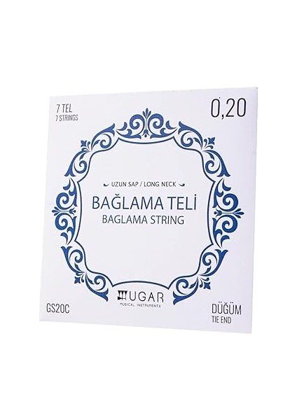 Music Baglama Saz Telleri Ugar Instruments Türkiye Uzun Boyunlu Kısa Boyunlu Elektro ve Yunan Bağlamadaki Teller (Uzun Boyunlu Bağlama (GS20C)) fırsatları