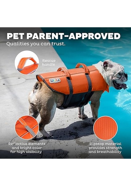 Hound Kyjen 22019 Ripstop Quick Release Easy Fit Can Yeleği, Köpekler Için, Ayarlanabilir, Beden S, Turuncu indirimleri