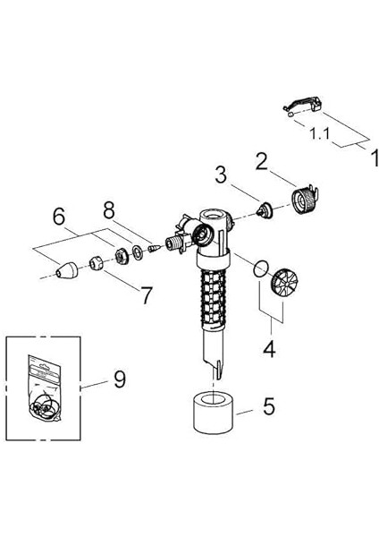 Gömme Rezervuar Iç Takımı Doldurma Grubu Flatör Şamandıra - 37095000 fırsatları