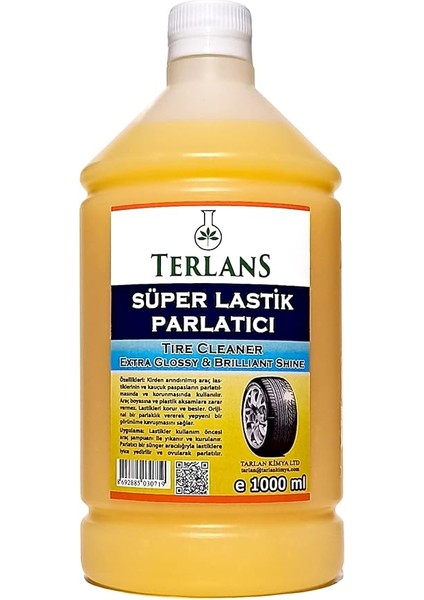 Lastik Parlatıcı 1 Litre &amp; Uygulama Süngeri Tire Cleaner Extra Glossy