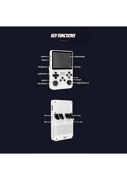 R36S Retro El Video Oyun Konsolu, 3.5 Inç IPS Ekran Video Oynatıcı 64G Tf Kart 10.000+ Oyunlar Retro El Oyun Konsolu, Açık Kaynak Linux Sistemli, Siyah fırsatları