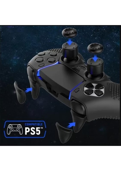Ps5 Dualsense Edge Elite Controller Için Kaymaz Koruyucu Kılıf, Ergonomik Silikon Kılıf, Ps5 Controller Için Aksesuar indirimleri