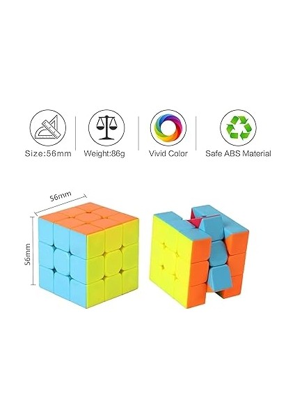 Cube Rubik Zeka Sabır Küpü Neon Renkler 3 x 3 x 3 fiyatları