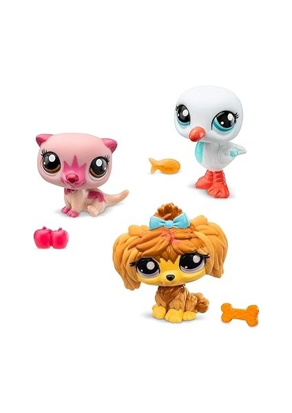 Pet Shop Bandai BF00617 3 Evcil Hayvanlı Paket, Aksesuar, Koleksiyon Kartı ve Sanal Kod, 7. Nesil, Evcil Hayvanlar #43#118#111, 4 Yaşından Büyük Çocuklar + modelleri