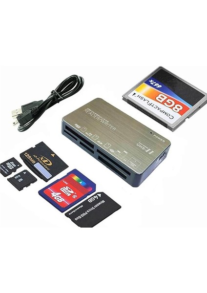 6 In1 Kart Okuyucu Sd/micro Sd/cf/xd/ms Pro/m2 Micro Sd Okuyucu ZR101 (Compact Flash Kart Okur)