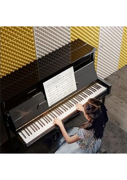 Köpük Paneller, Yüksek Yoğunluklu Ses Geçirmez Ped, Kendinden Yapışkanlı Azaltma, Yankı Geri Tepme Stüdyosu, Akustik Panel, Ktv Home Office Wall Ses Emici Pamuk (Siyah 1 x 12 M / 39,38 x fiyatları