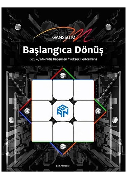 Gan 356 M Lite 3x3 Manyetik Rubik Küp Zeka Küpü Çıkartmasız Hız Küpü Türkiye Resmi Satıcısı fiyatları