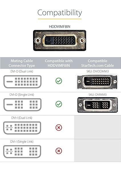 HDMI - DVI Adaptörü - HDMI Fişli ve DVI Soketli Mobil Dönüştürücü - 1080P Dvı-D Görüntü Çözünürlüğü - 20 cm Uzunluğunda Kablolu Dongle Formatında Bağlantı Kablosu (HDDVIMF8IN) fırsatları