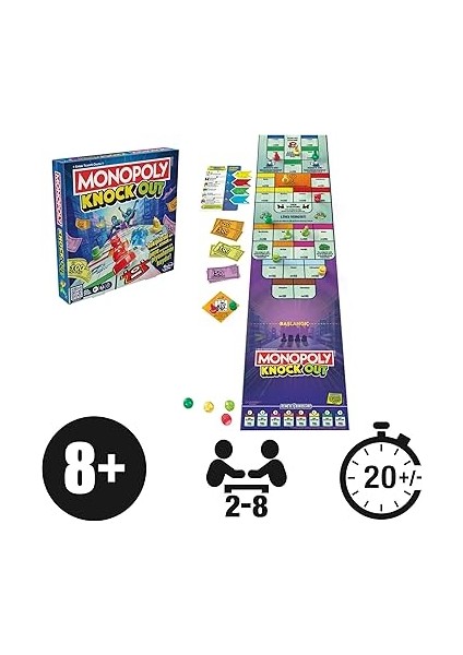 Gaming Monopoly Knockout Aile Partileri Için Kutu Oyunu - Türkçe Versiyonu fiyatları