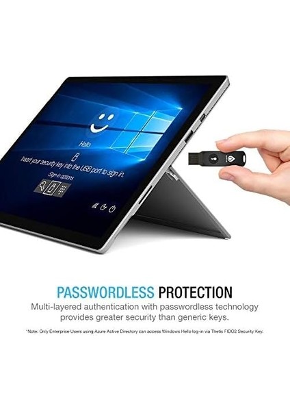 Güvenlik Anahtarı - U2F ve Fıdo2, USB A, Bluetooth'lu Iki Faktörlü Kimlik Doğrulayıcısı, Çok Katmanlı Kimlik Doğrulama Koruması Hotp U2F Uyumlu Windows, Macos, Gmail, Linux - Siyah fırsatları