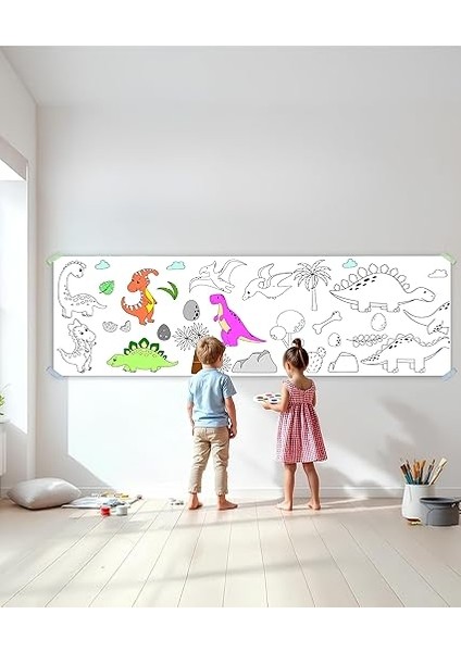 Temalı Dev Boyama Kağıdı 2,5 Metre Rulo Boyama Kağıdı Çocuk Anaokulu ve Kreşler Için Aktivite Çocuk Eğitici Boyama fiyatları
