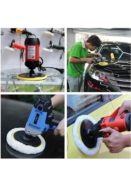 Yünü Seti 3lü Matkap Uyumlu Pasta Cila Yünü Kuzu Postu Parlatma Pedi Seti fırsatları