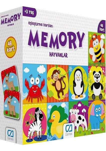 Games Hayvanlar - Memory Eşleştirme Kartları