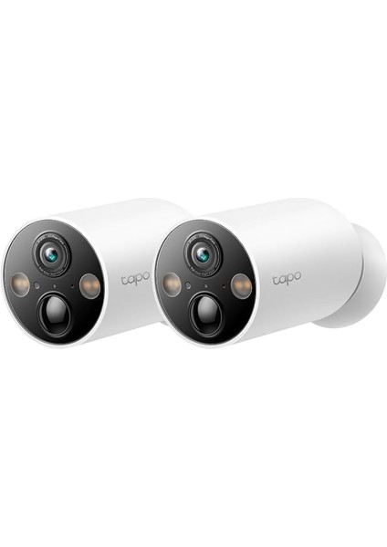 Tp-Link C425 2-Pack, 2k Qhd Kablosuz Bataryalı Güvenlik Kamerası, Yapay Zeka Desteği, Renkli Gece Görüşü, 300 Gün Şarj Süresi, IP66, Yerel/bulut Depolama, 150° Geniş Açılı, Solar Panel Desteği
