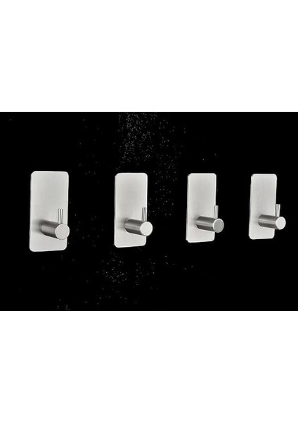 Paslanmaz Çelik 4 Adet Bornoz Askısı Kendinden Yapışkanlı Havluluk -Inox- Anında Montaj fiyatları