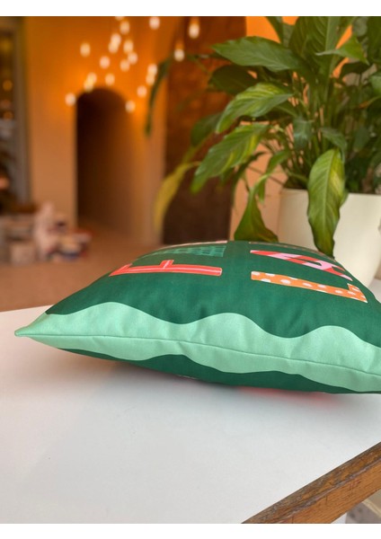 Fa La La La Yazılı Yılbaşı Temalı Kırlent Kılıfı - Yılbaşı Kırlent Kılıfı - Christmas Kırlent Kılıfı fiyatları