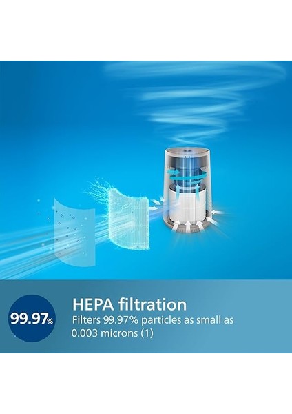 AC0650 ve AC0651/10 Hava Temizleyici Için Orijinal Yedek Filtre, Nanoprotect Hepa, 12 Ay, Levenslange Göstergesi, Zwart/wit (FY0611/30) indirimleri