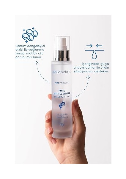 Natural Mersin Suyu Gözenek Sıkılaştırıcı TONIK%100 Doğal ve Saf 100 ml modelleri